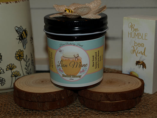 Lion Mane Mushroom Honey - 4 oz